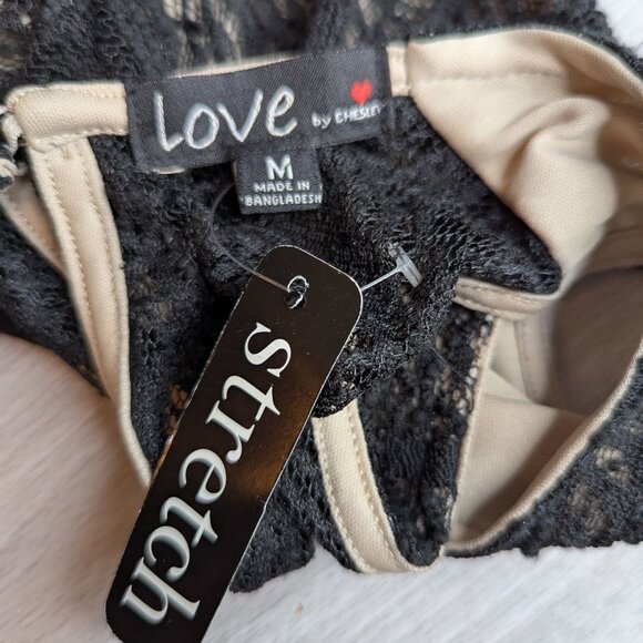 Love Stretch Lined Lace Sleeveless Jumpsuit Women's Size Medium NWT - Picture 6 of 16